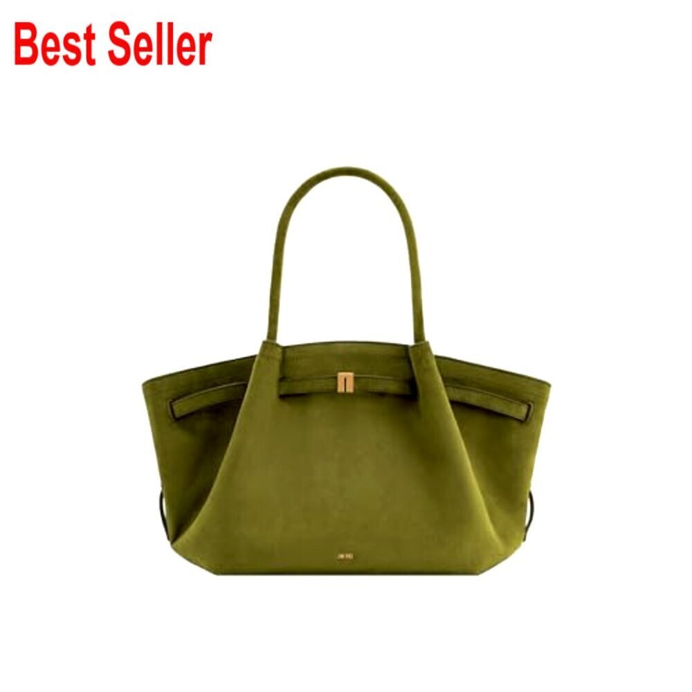 Faux Suede Medium Tote Bag with Magnetic Closure - Picture 5 of 7